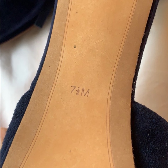 navy fringe ankle heels - Picture 6 of 7